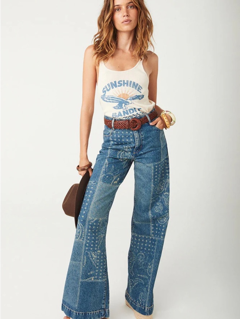 Spell Road Trip Denim Jean Bandana Small